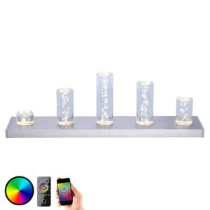 Svítidlo Q-Smart-Home ocelově šedá/bílá kov/akryl