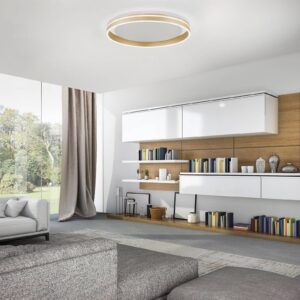 Svítidlo Q-Smart-Home matná mosaz/bílá železo/hliník/pryž