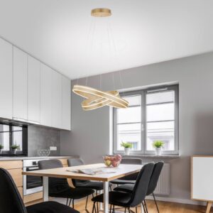 Svítidlo Q-Smart-Home matná mosaz/bílá železo/hliník/pryž