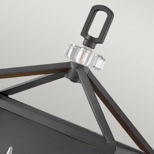 Svítidlo Quintiesse černý/chrom ocel/křišťál