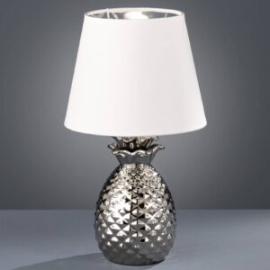 Svítidlo Reality Leuchten stříbrná/bílá keramika/látka