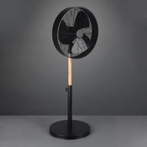 Svítidlo Reality Leuchten černá matná/dřevo světlé kov/dřevo