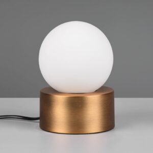 Svítidlo Reality Leuchten starožitná mosaz/opálová bílá železo/sklo