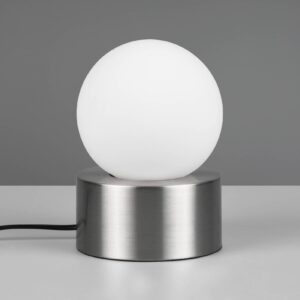 Svítidlo Reality Leuchten niklová matná/opálová bílá železo/sklo