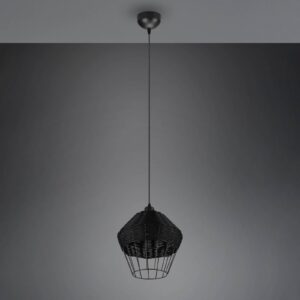 Svítidlo Reality Leuchten černá ratan/železo