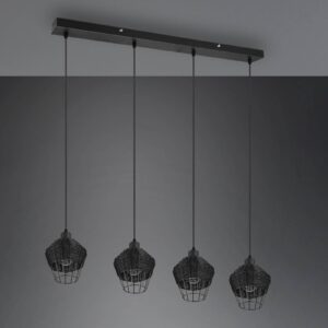 Svítidlo Reality Leuchten černá ratan/železo