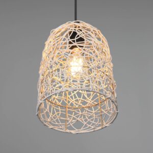 Svítidlo Reality Leuchten světlé dřevo/černá ratan/železo