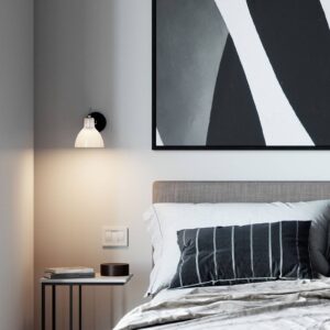 Svítidlo Rotaliana černý metalíza/bílý lesklý hliník/sklo