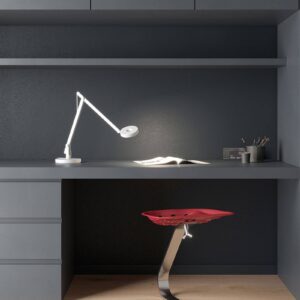 Svítidlo Rotaliana bílá/stříbrná hliník/polykarbonát/textil