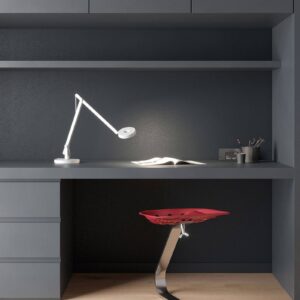 Svítidlo Rotaliana bílá/stříbrná hliník/polykarbonát/textil