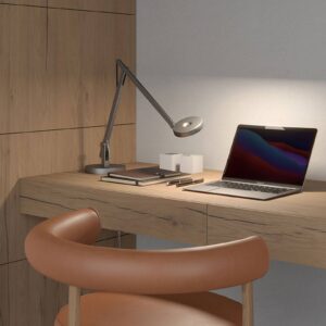 Svítidlo Rotaliana stříbrná/černá hliník/polykarbonát/textil