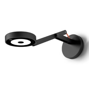 Svítidlo Rotaliana černá matná/oranžová hliník/elastická tkanina