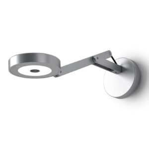 Svítidlo Rotaliana stříbrná/černá hliník/elastická tkanina