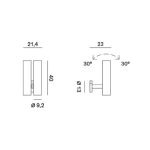 Svítidlo Rotaliana bronzová ocel/hliník