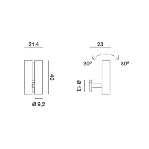 Svítidlo Rotaliana bronzová ocel/hliník