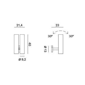 Svítidlo Rotaliana bronzová ocel/hliník