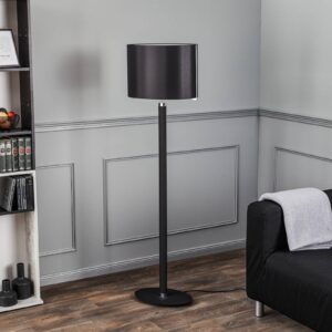 Svítidlo Rothfels černá/niklová matná tkanina/mosaz/nerezová ocel