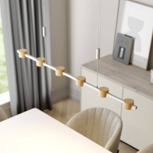 Svítidlo Rothfels dub přírodní/niklová matná dubové dřevo/hliník/ocel/mosaz