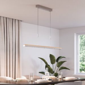 Svítidlo Rothfels dub přírodní/niklová matná/hliník matný dubové dřevo/hliník/ocel/mosaz