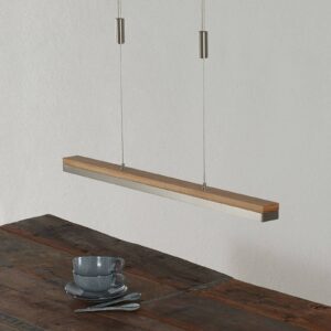 Svítidlo Rothfels dub přírodní/niklová matná/hliník matný dubové dřevo/hliník/ocel/mosaz