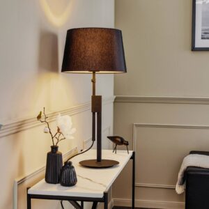 Svítidlo Rothfels bílý/černý tkanina/mosaz/hliník/nerezová ocel