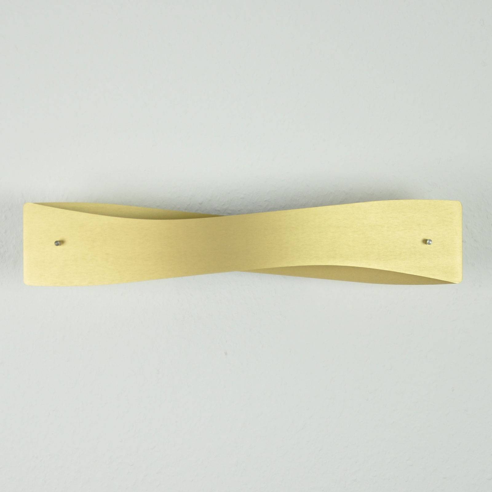 quitani Quitani LED nástěnné svítidlo Lian, mosazná barva, černá, Obývací pokoj / jídelna, Hliník, ocel, mosaz, 9W, L: 47.5 cm, K: 9.2cm - Image 4