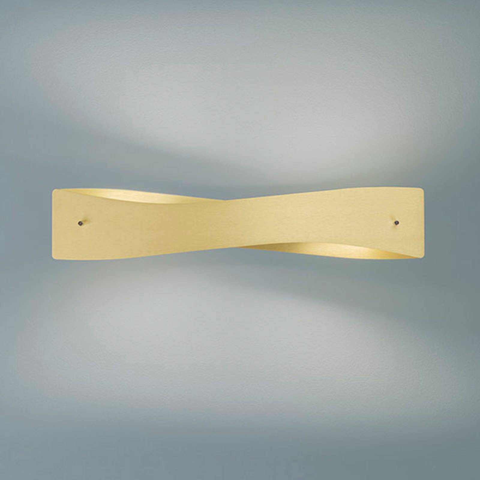 quitani Quitani LED nástěnné svítidlo Lian, mosazná barva, černá, Obývací pokoj / jídelna, Hliník, ocel, mosaz, 9W, L: 47.5 cm, K: 9.2cm - Image 5