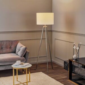 Svítidlo Rothfels bílý/nikl matný tkanina/mosaz/hliník/nerezová ocel