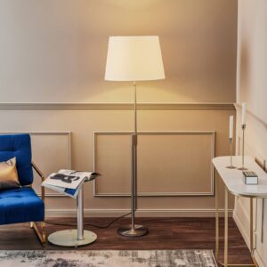 Svítidlo Rothfels bílý/nikl matný tkanina/mosaz/hliník/nerezová ocel