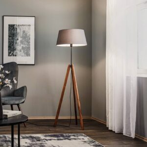 Svítidlo Rothfels ořech/grafit vrstvené dřevo/chintz/železo/hliník