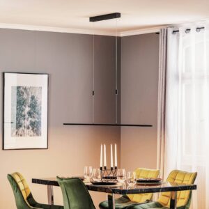 Svítidlo Rothfels černý/chrom hliník/ocel/mosaz