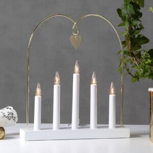 Svítidlo STAR TRADING bílé dřevo/kov/plast