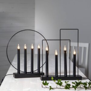 Svítidlo STAR TRADING černé dřevo/kov/plast