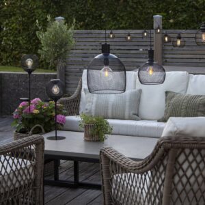 Svítidlo STAR TRADING černá železo/nerezová ocel/plast