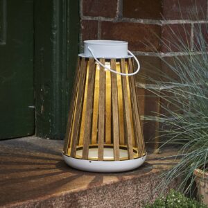 Svítidlo STAR TRADING béžová/bílá březové dřevo/kov/nerezová ocel