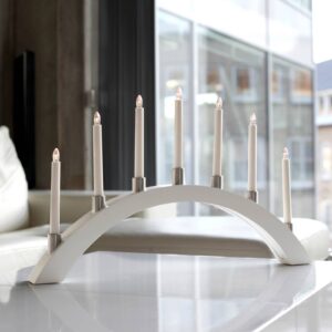 Svítidlo STAR TRADING bílá/stříbrná dřevo/kov/plast