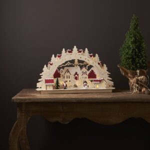 Svítidlo STAR TRADING přírodní/červená/zelená/hnědá dřevo