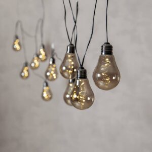 Svítidlo STAR TRADING kouřově šedá transparentní/černá sklo/kov/plast