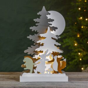 Svítidlo STAR TRADING hnědá/zelená/bílá/červená dřevo