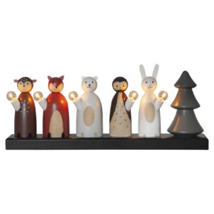 Svítidlo STAR TRADING tmavě hnědá/červenohnědá/světle hnědá/bílá dřevo/plast