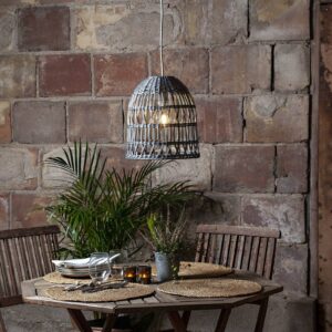 Svítidlo STAR TRADING šedá polyratan