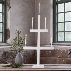 Svítidlo STAR TRADING bílé dřevo/kov/plast