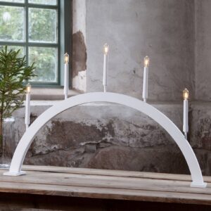 Svítidlo STAR TRADING bílé dřevo/kov/plast