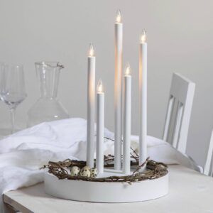 Svítidlo STAR TRADING bílá ocel/dřevo/plast