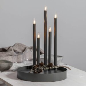 Svítidlo STAR TRADING šedá ocel/dřevo/plast