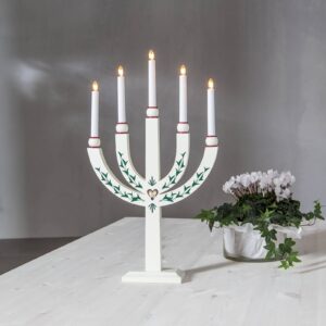 Svítidlo STAR TRADING bílá dřevo/plast