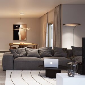 Svítidlo Sattler černá/s práškovým lakem hliník/sklo