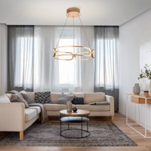 Svítidlo Schuller Valencia růžově zlatá/bílá opálová hliník/silikon