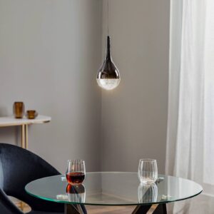 Svítidlo Schuller Valencia chrom/čirý kov/foukané sklo