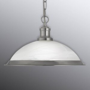 Svítidlo Searchlight stříbrná satinovaná/bílá kov/sklo